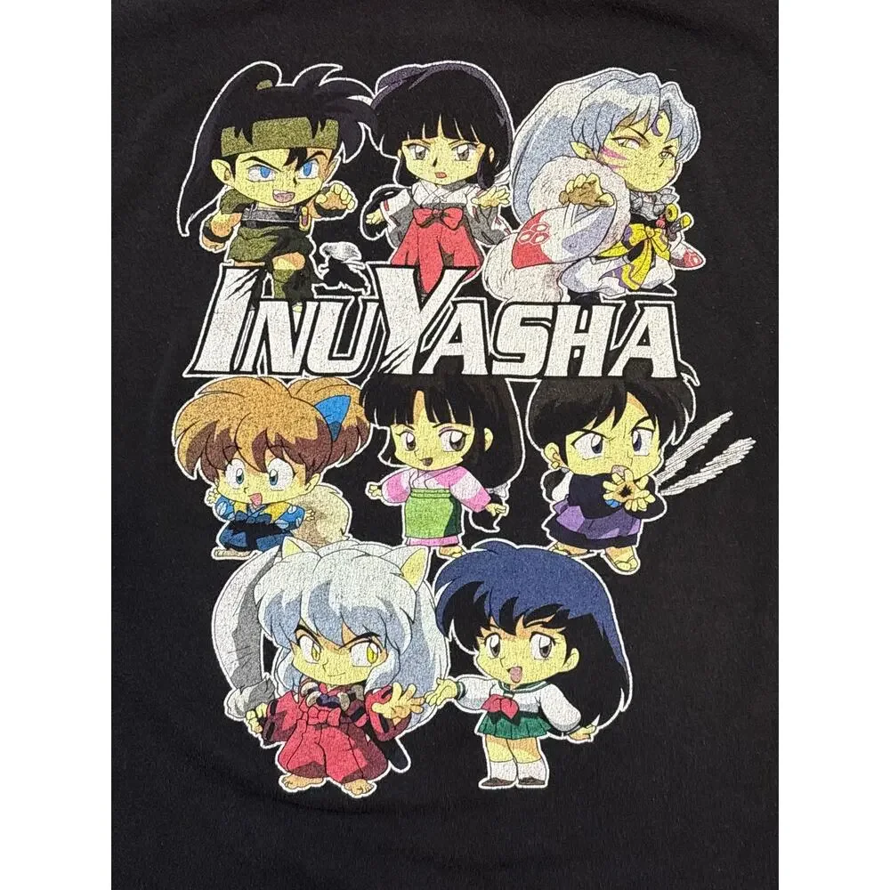 2019 Inu Yasha Graphic tee character Black shirt Youth 2XL 20x26 anime top